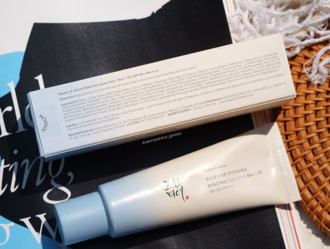 BEAUTY OF JOSEON Relief Sun Aqua Fresh Rice + B5 SPF 50+ PA++++