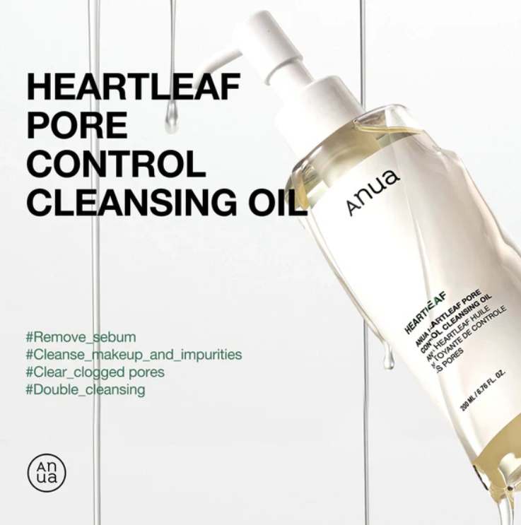 ANUA – Huile Nettoyante Démaquillante Heartleaf Pore Control – 200 ml