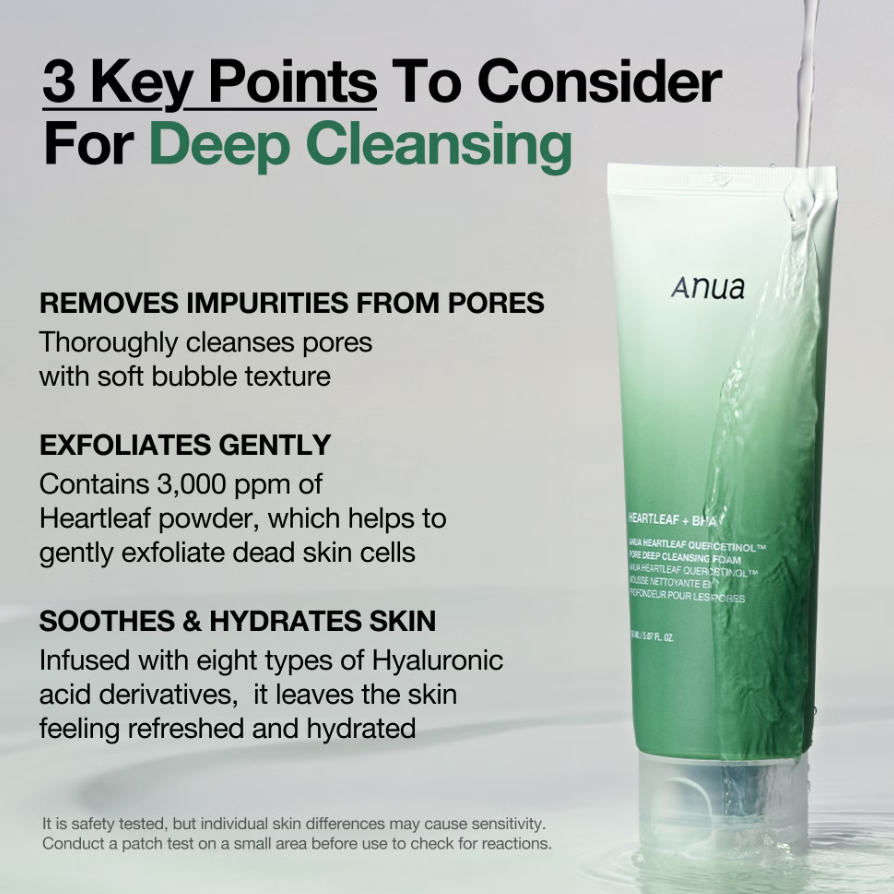 Anua Heartleaf Quercetinol Pore Deep Cleansing Foam 150ml
